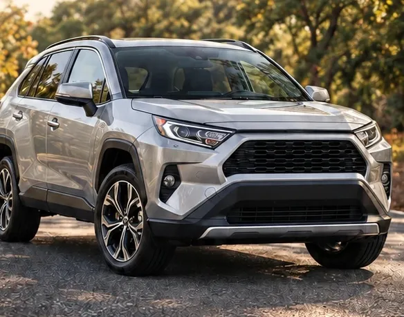 Silver crossover SUV
